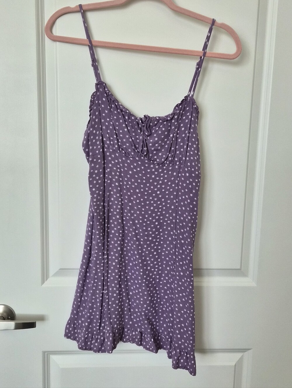 LA Hearts Purple Lavender Floral Mini Slip Dress Size Medium